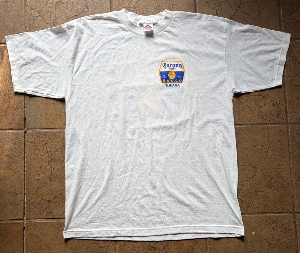 Vintage Corona Extra Tijuana Mexico Beer T-Shirt White XL 90s Style